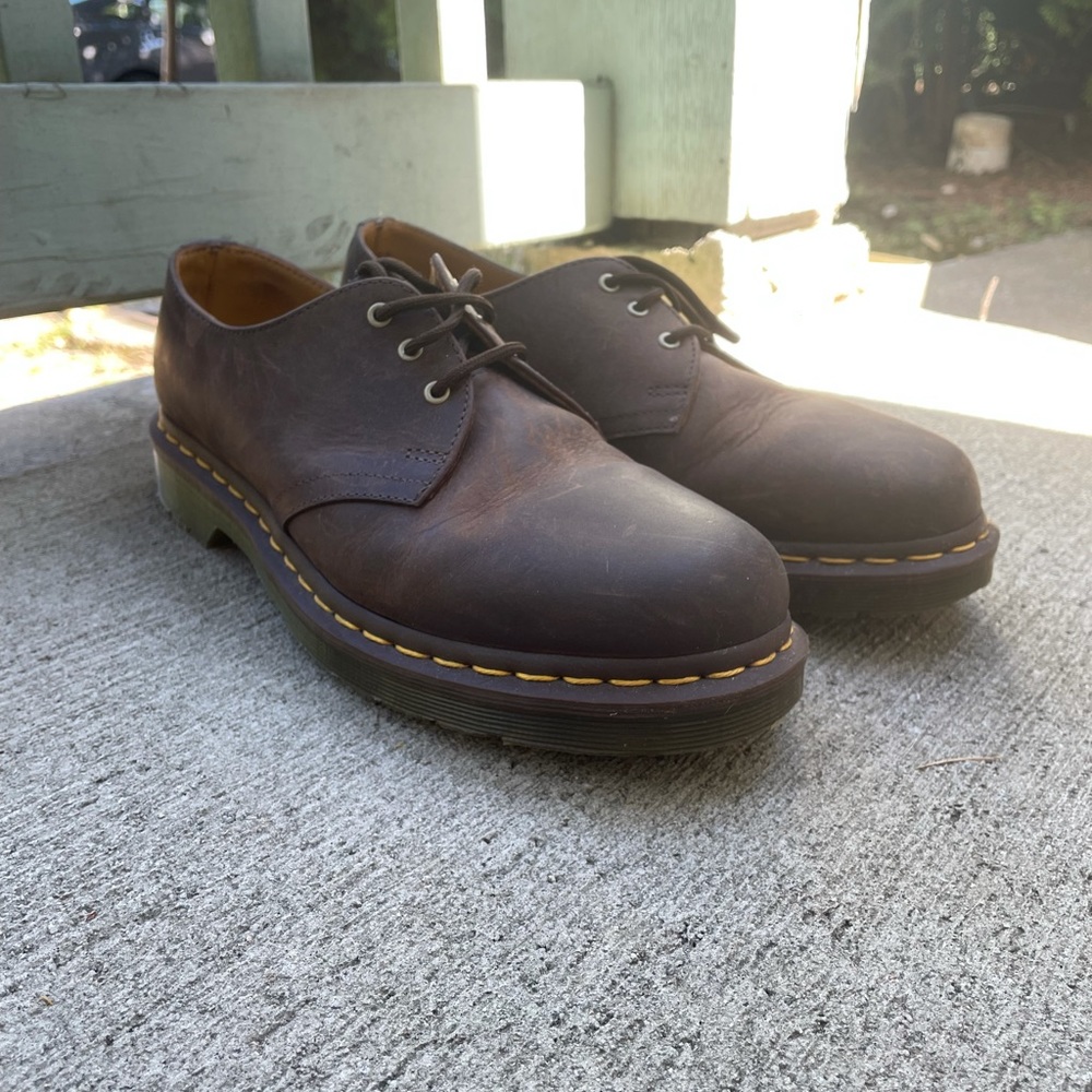 Dr Martens 1461 3 eyed shoes in Brown